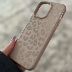 Velvet Caviar nude/pink leopard print iPhone 14 Pro Max phone case